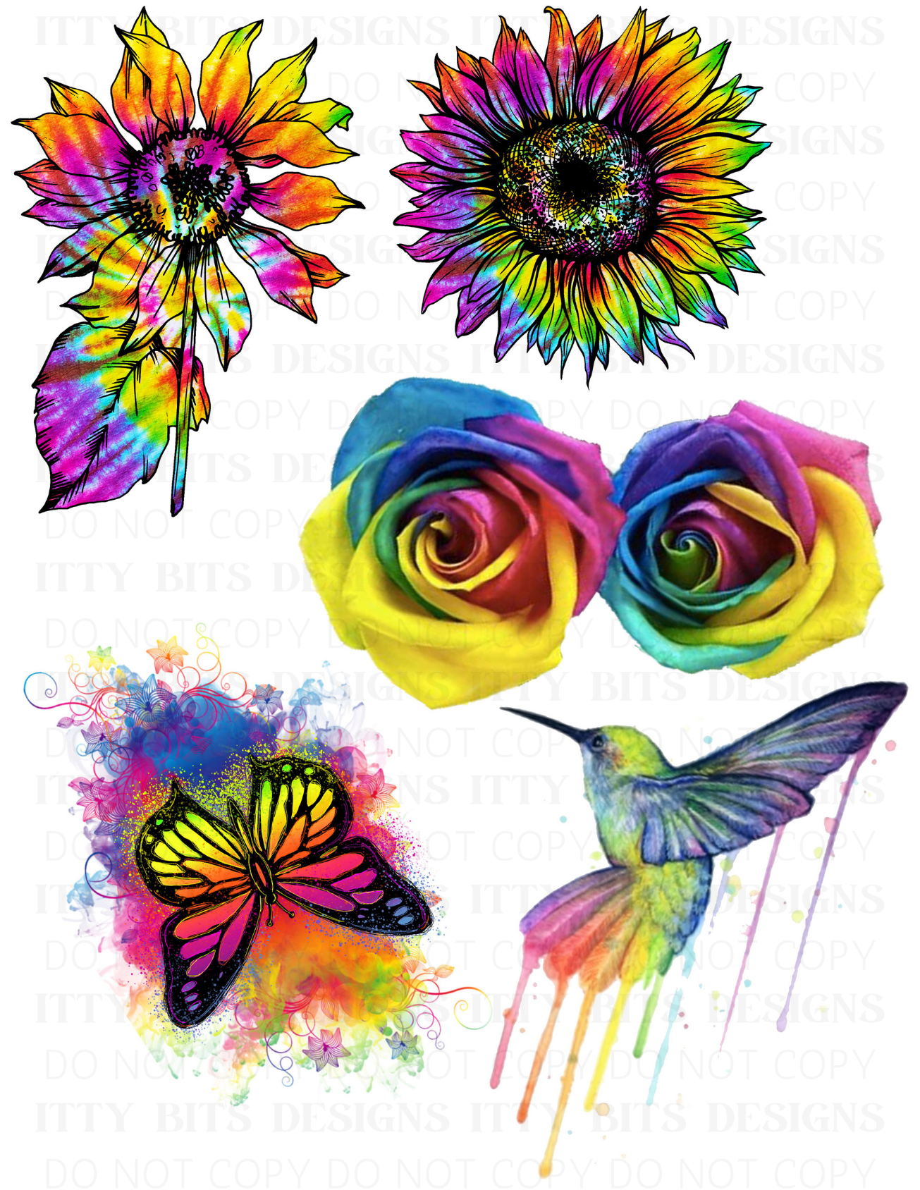 Themed 5 Piece Tattoo Set