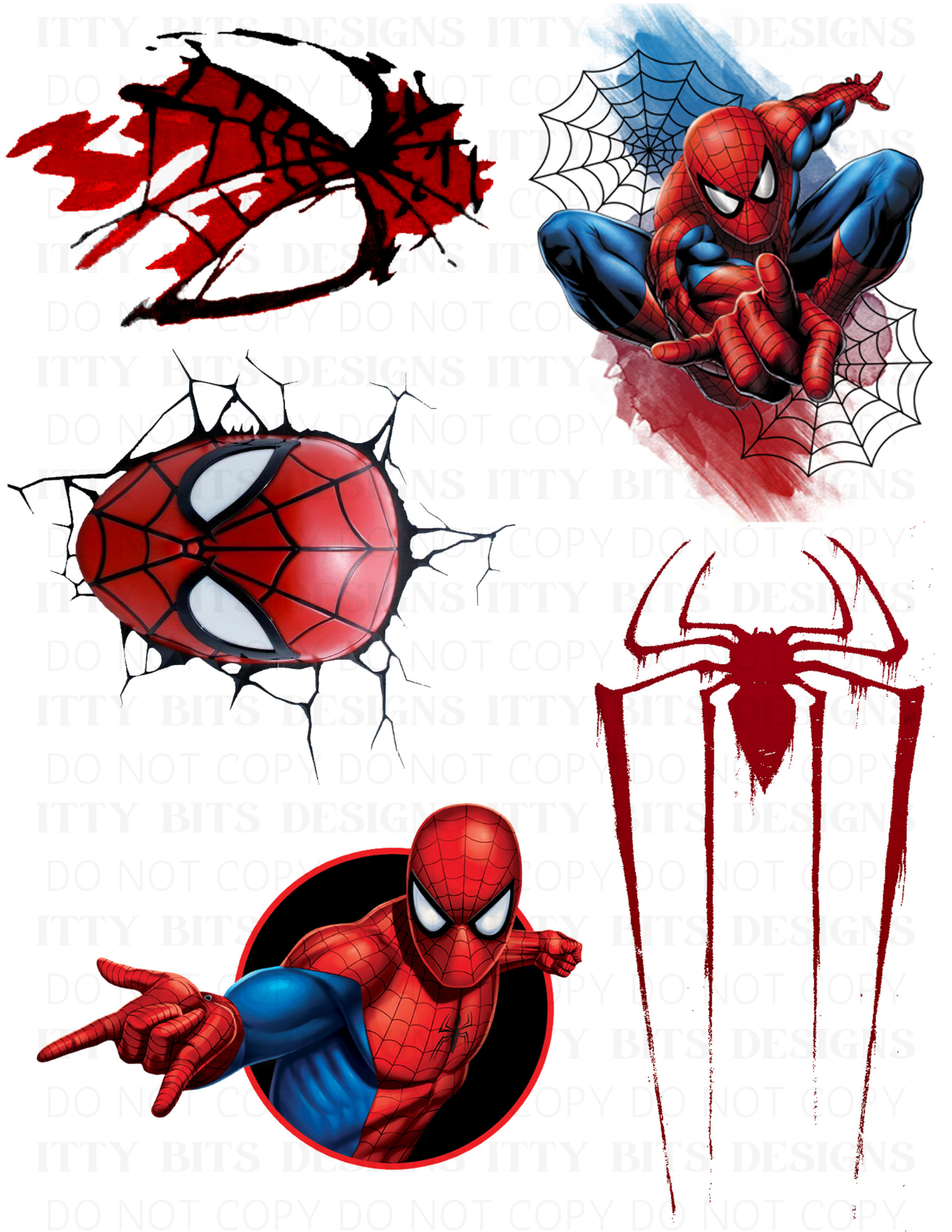 Themed 5 Piece Tattoo Set