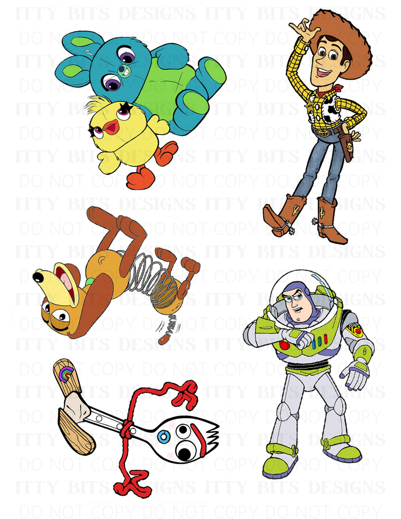 Themed 5 Piece Tattoo Set