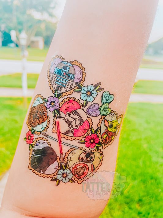 Galactic Love By PixelCass Temporary tattoo