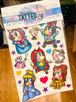 Magical Ladies X Blue Pup Tattoo Set