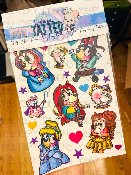 Magical Ladies X Blue Pup Tattoo Set