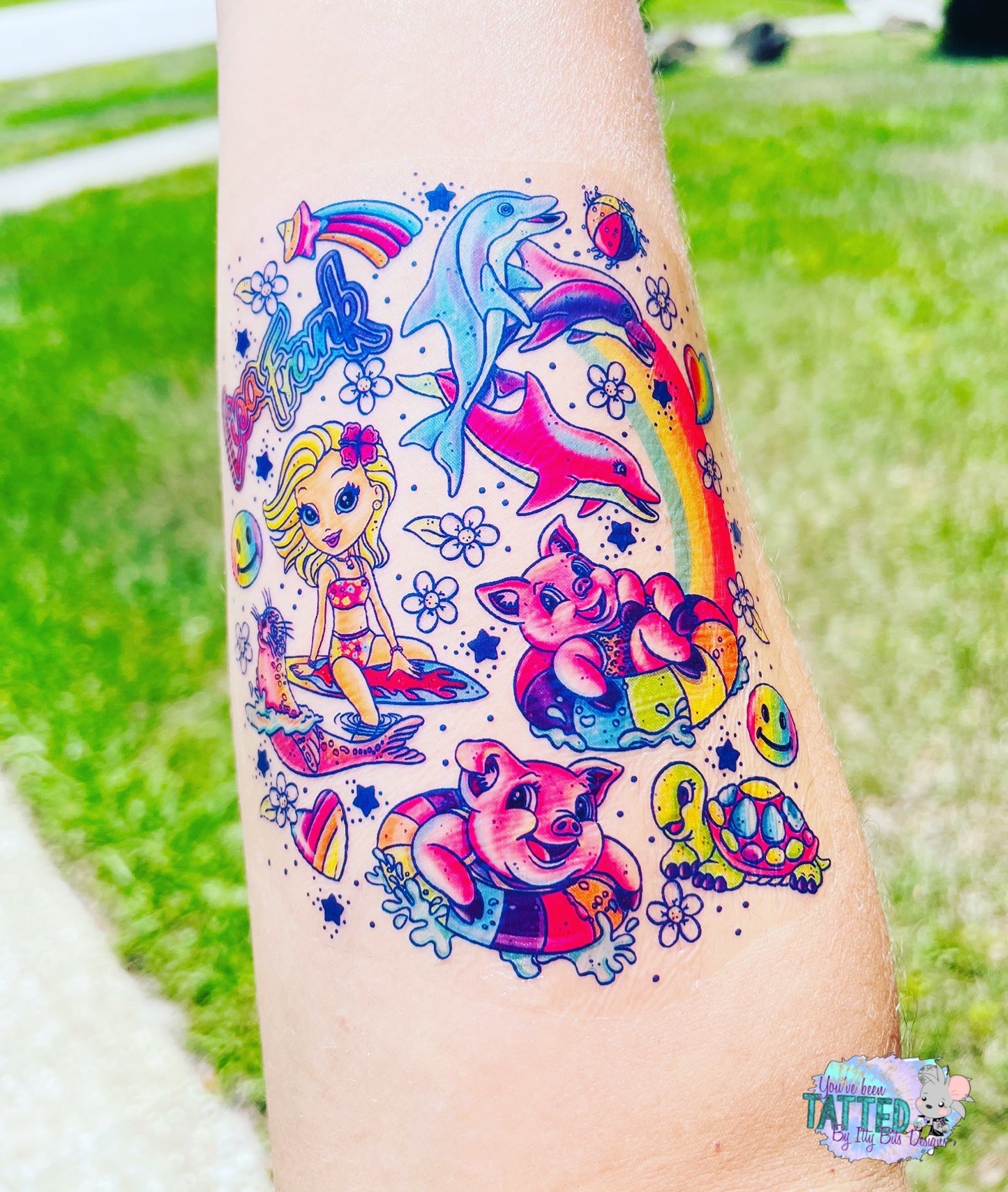 Summer 90s Girl Half Sleeve tattoo