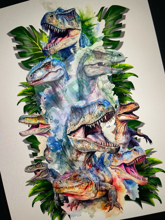 Dinos Half Sleeve Temporary Tattoo