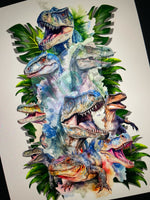 Dinos Half Sleeve Temporary Tattoo