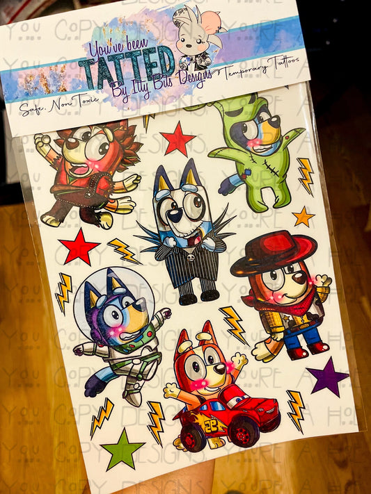 Magical Boys X Blue Pup Tattoo Set