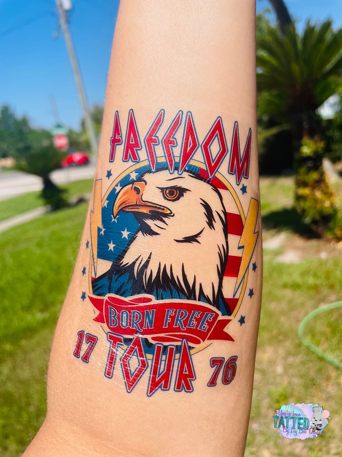 Freedom Eagle Half Sleeve tattoo