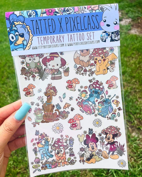 Cottagecore Favorites Tatted x Pixelcass Tattoo Set