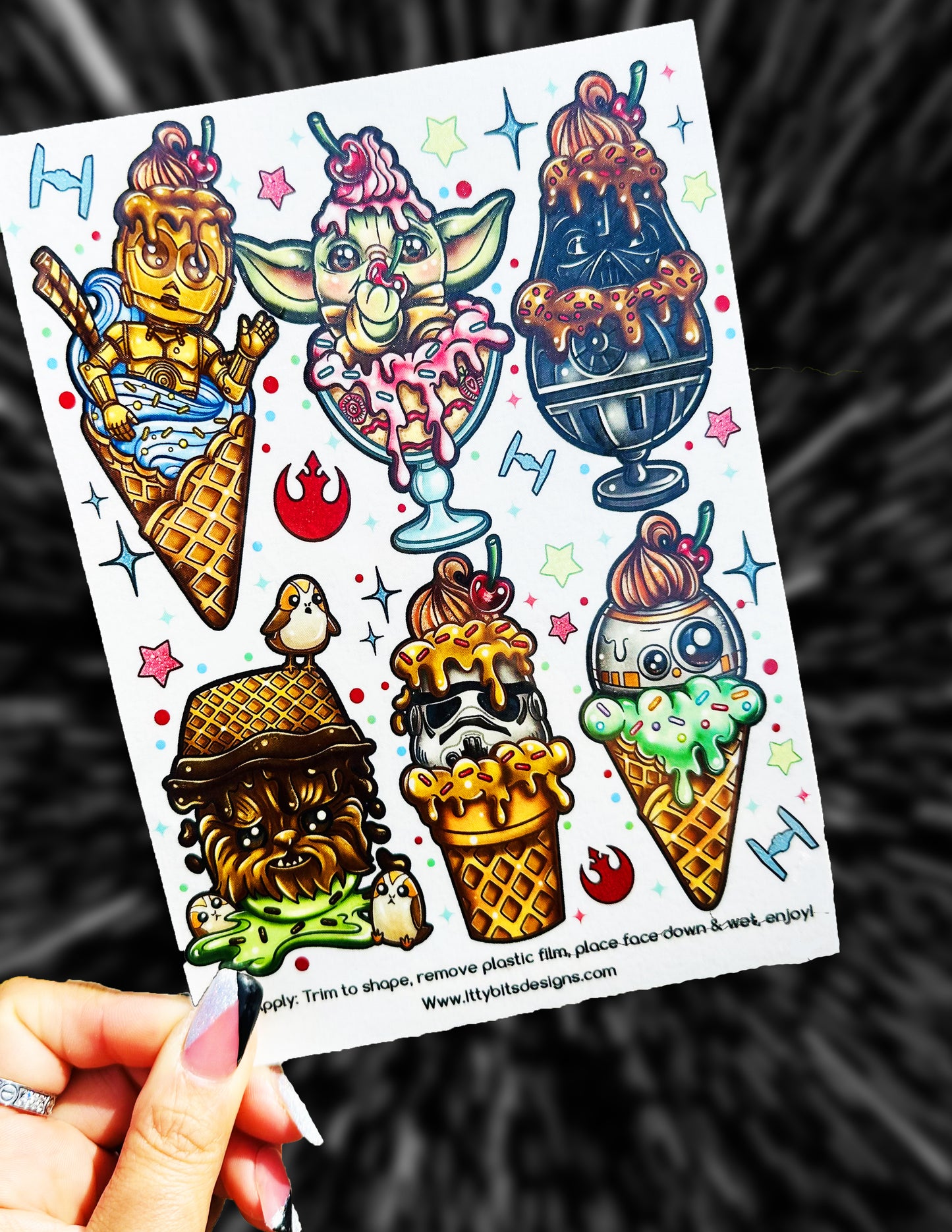 Galactic Ice Cream Tatz Tattoo Set
