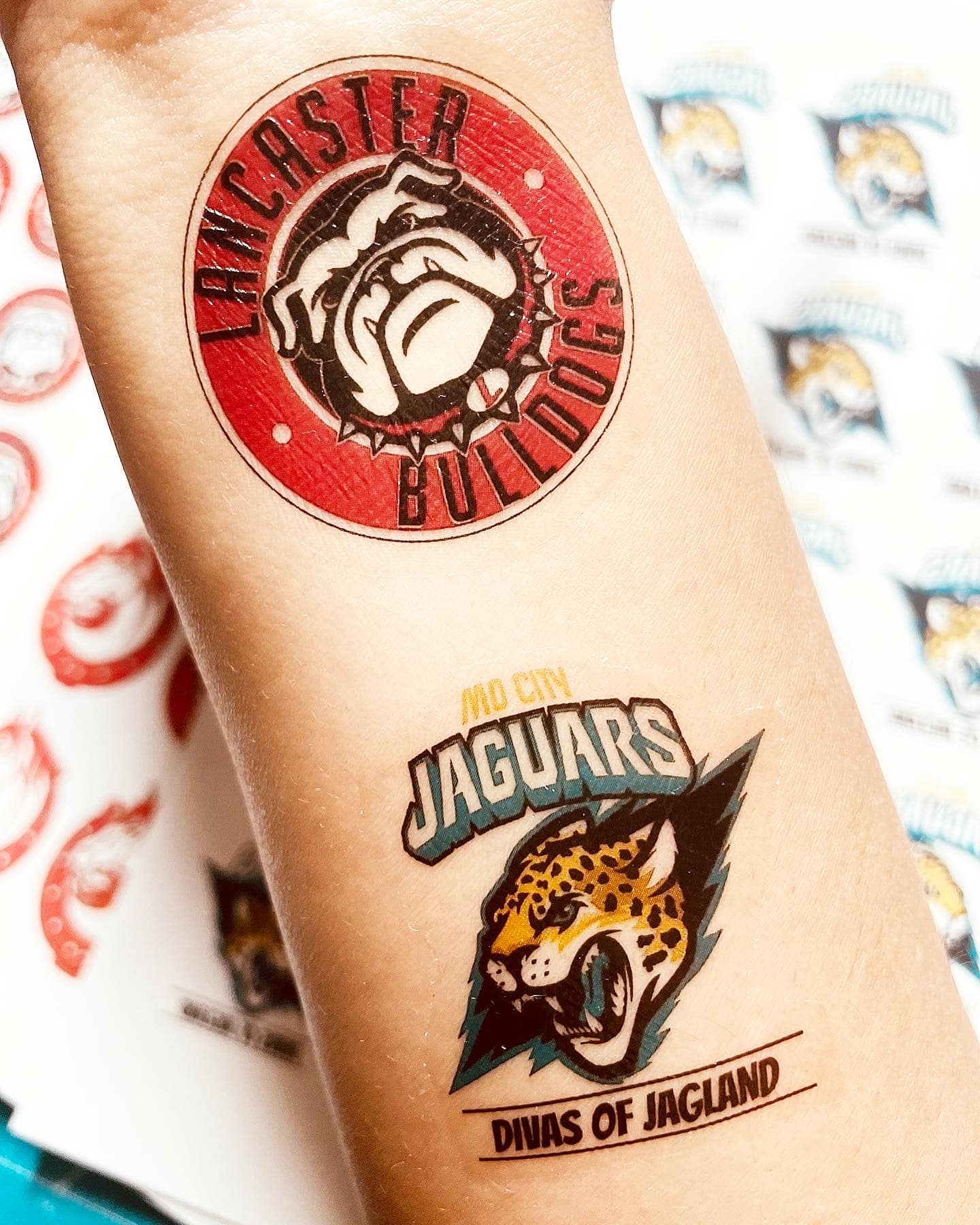 CUSTOM Team Logo/Image Temporary Tattoos - Sheet of 35