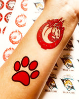 CUSTOM Team Logo/Image Temporary Tattoos - Sheet of 35