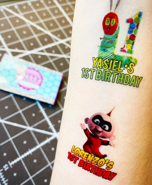 Custom Temporary Tattoos - 24 Tattoos - Itty Bits Designs