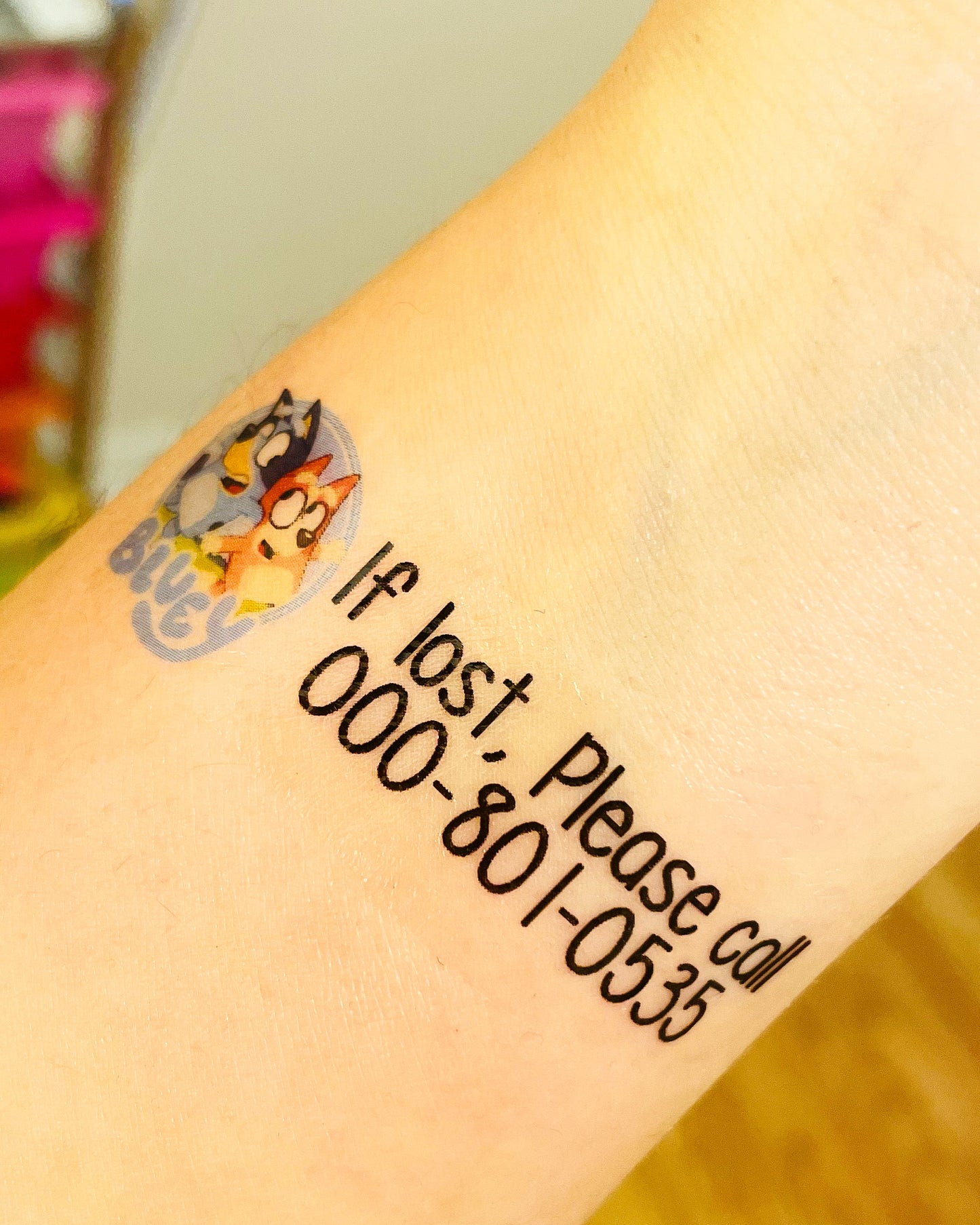 CUSTOM - ANY THEME Contact Phone Number Tattoos