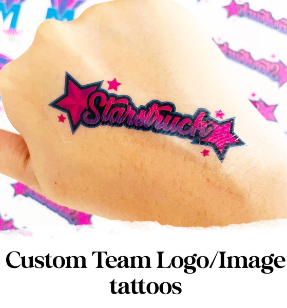 CUSTOM Team Logo/Image Temporary Tattoos - Sheet of 35