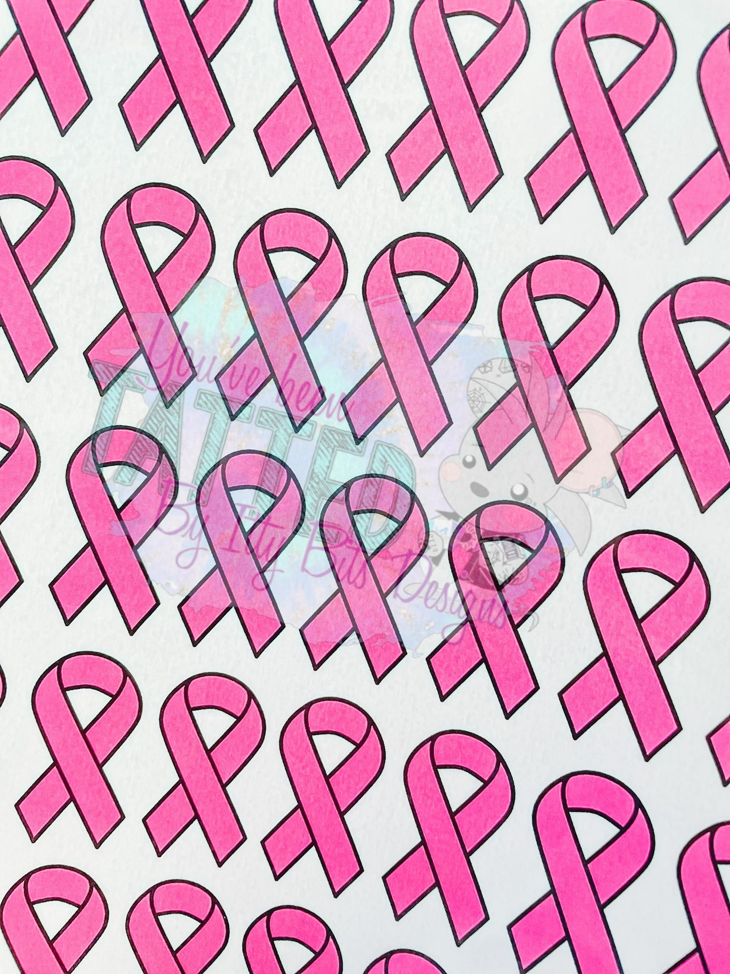 Pink Out Ribbon Tattoos - Sheet of 35