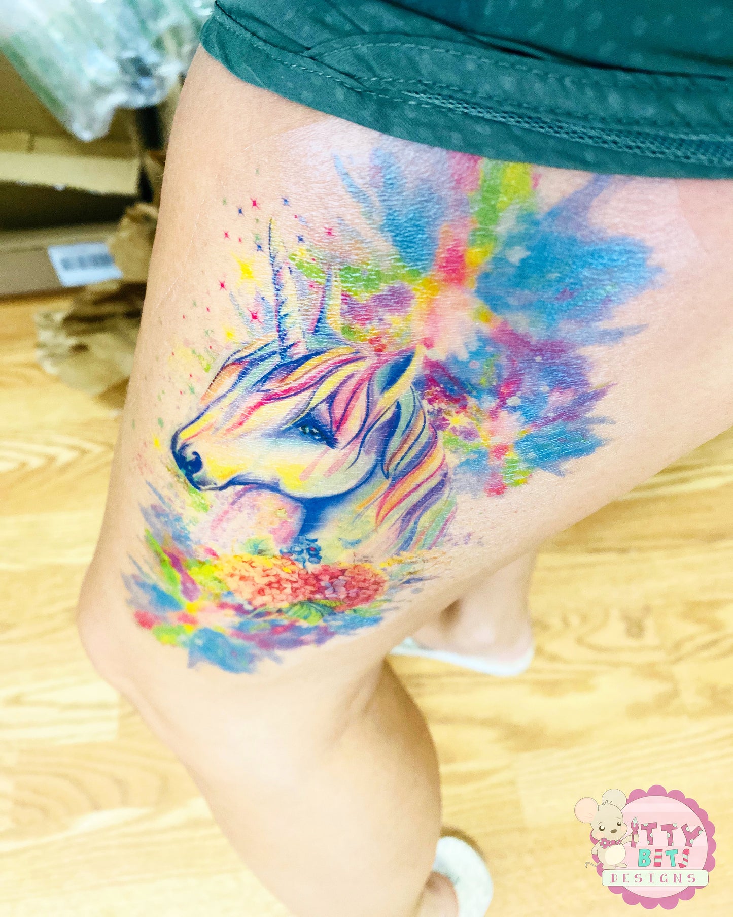 Unicorn Burst Temporary Tattoo