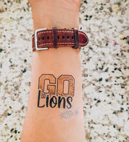 Custom GO TEAM temporary Tattoos - Sheet of 35 tattoos