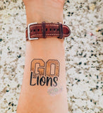 Custom GO TEAM temporary Tattoos - Sheet of 35 tattoos