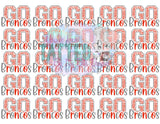 Custom GO TEAM temporary Tattoos - Sheet of 35 tattoos