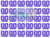 Custom GO TEAM temporary Tattoos - Sheet of 35 tattoos