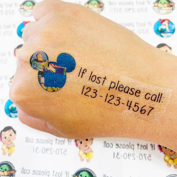 CUSTOM - ANY THEME Contact Phone Number Tattoos