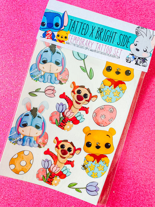 Hundred Acre Wood Friends Tatted x Bright Side Tattoo Set
