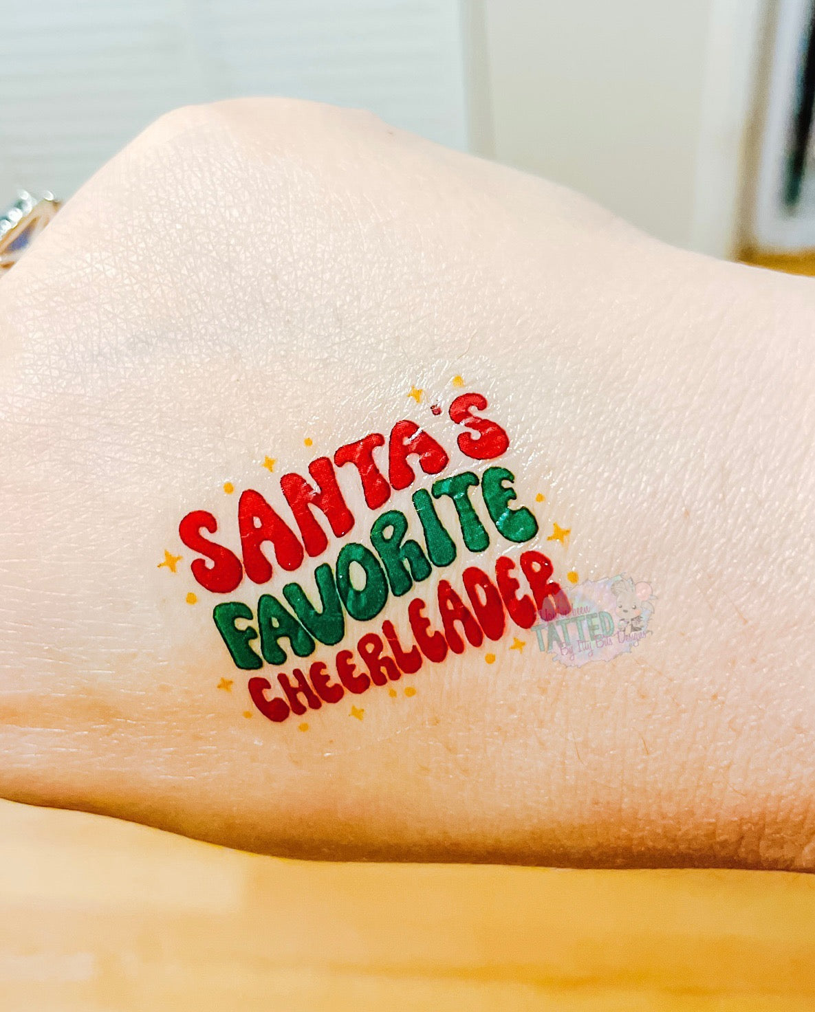 Santa’s Fave Cheerleader Tattoos - Sheet of 35