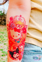 Pink Kitty & Friends Half Sleeve tattoo
