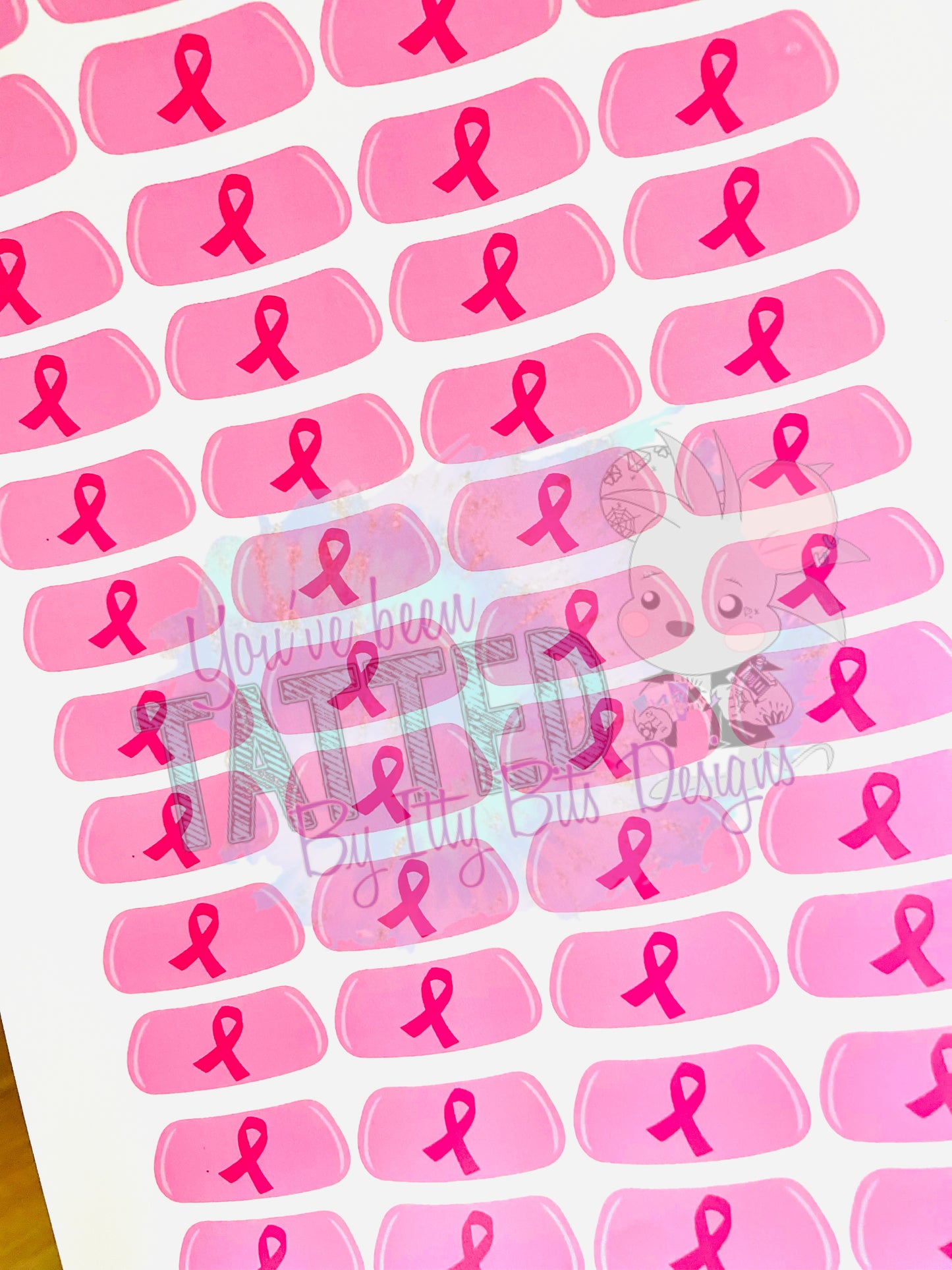 Pink Out Eyeblack Tattoos - Sheet of 24 Sets