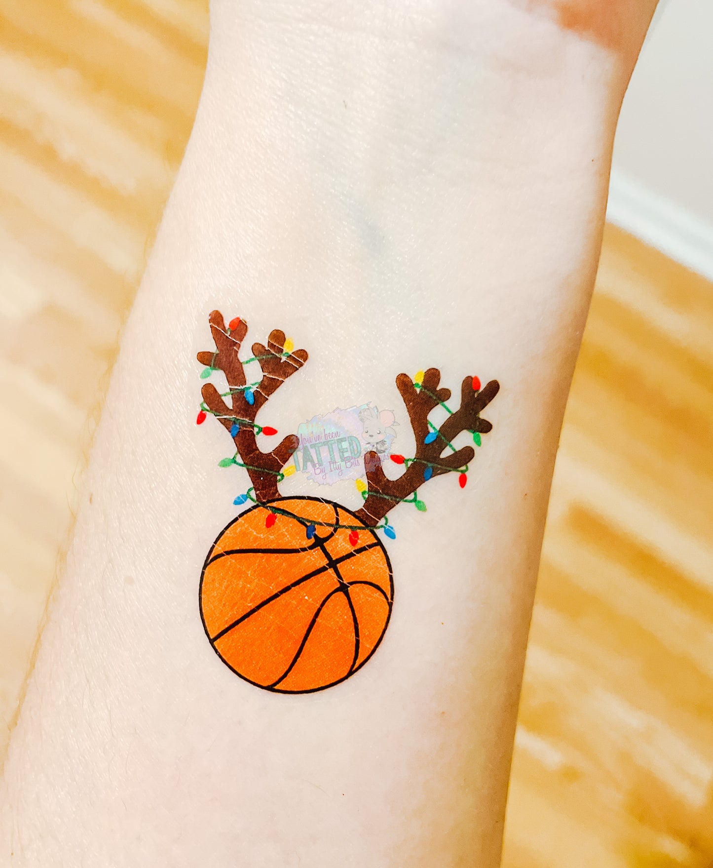 Basketball Reindeer Tattoos - Sheet of 35