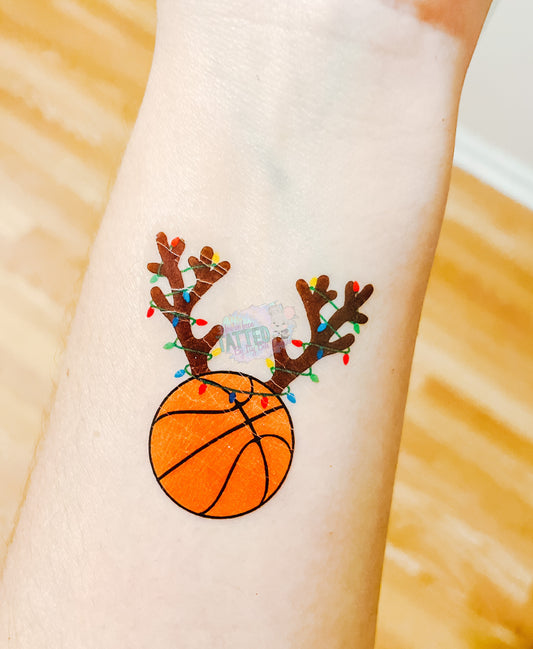 Basketball Reindeer Tattoos - Sheet of 35
