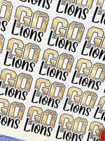 Custom GO TEAM temporary Tattoos - Sheet of 35 tattoos