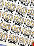 Custom GO TEAM temporary Tattoos - Sheet of 35 tattoos