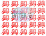 Custom GO TEAM temporary Tattoos - Sheet of 35 tattoos
