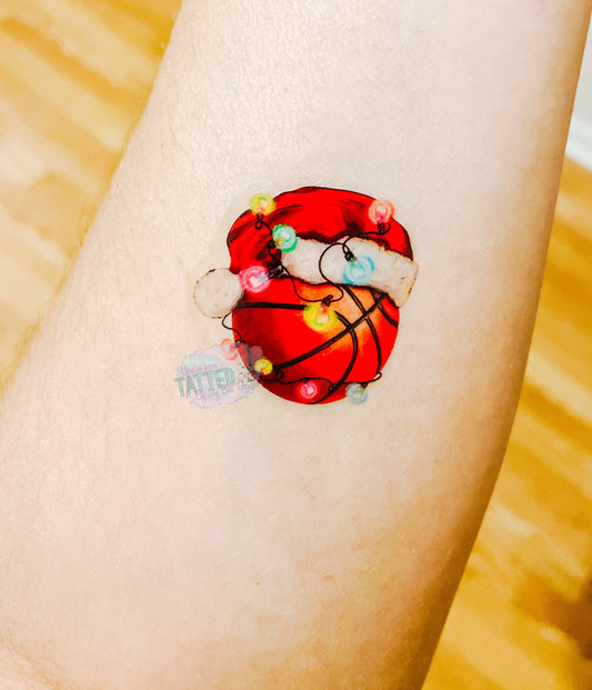 Santa Basketball Tattoos - Sheet of 35