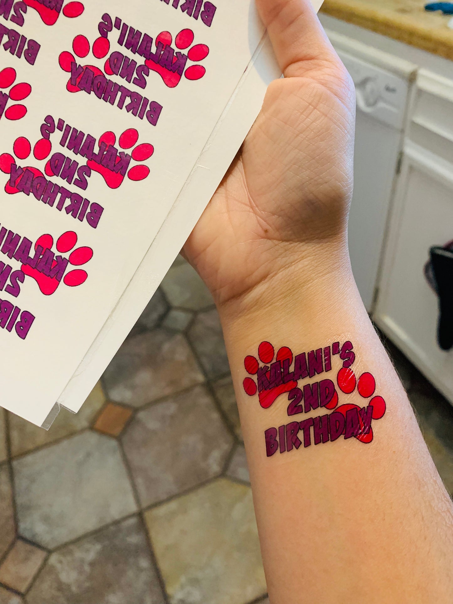 Custom Temporary Tattoos - 24 Tattoos - Itty Bits Designs