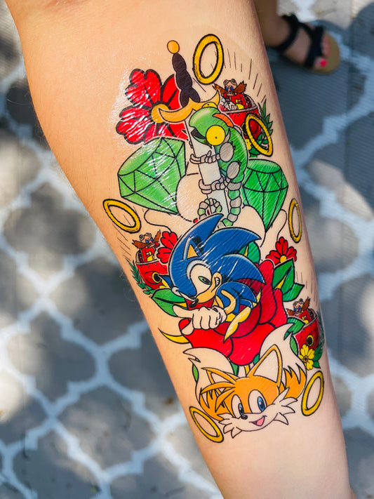 Tatted Hedgehog Half Sleeve tattoo